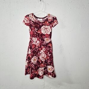 Dot Dot Smile Burgundy Floral Midi Dress